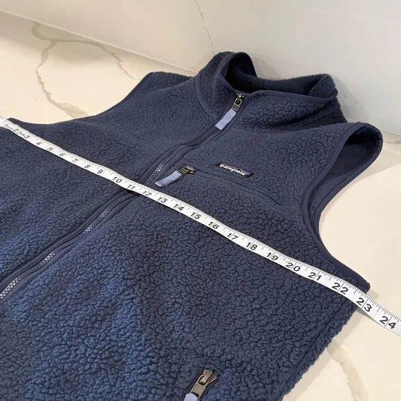 Patagonia Retro Pile Vest Men's XL Blue Navy Full Zip Pile Fleece Outdoor - Picture 14 of 15